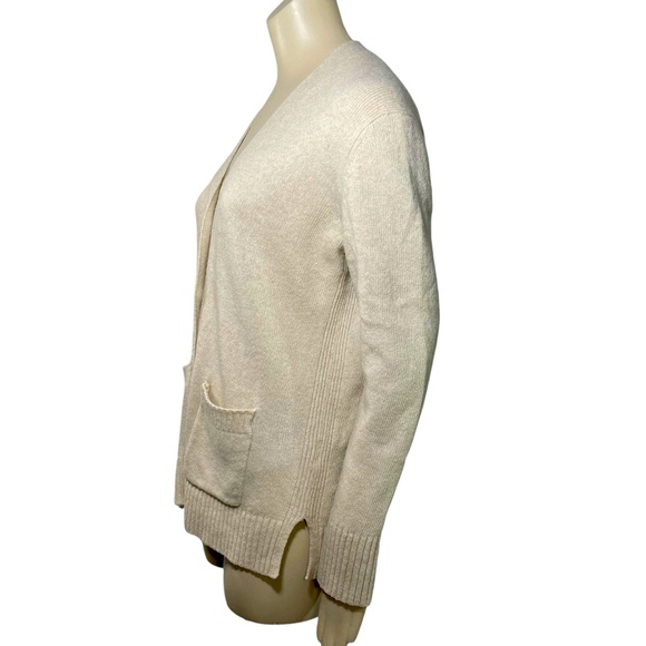 Jenni Kayne Everyday cardigan oatmeal beige SZ-XS pockets wool blend cashmere - Picture 3 of 16